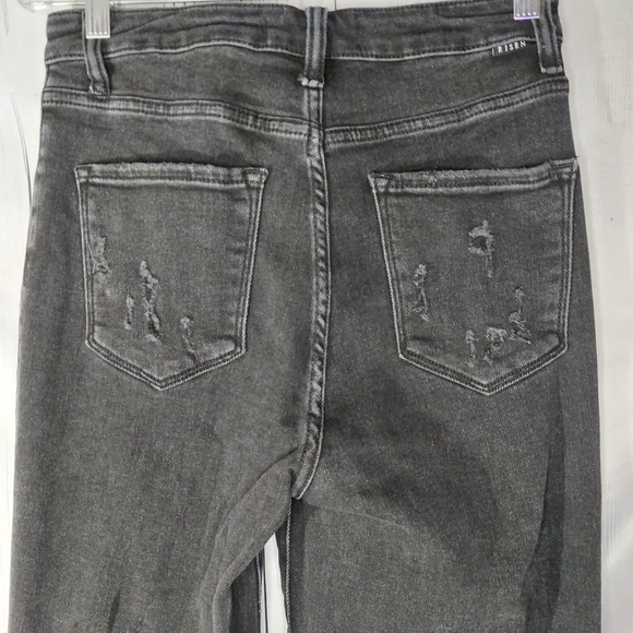 Risen Women's High Rise Crossover Girlfriend Jeans - Picture 8 of 11